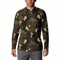 Javanese Batik Semen Button Sweatshirt Indonesian Traditional Pattern LT01 - Polynesian Pride