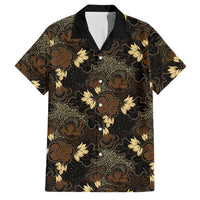 Javanese Batik Semen Family Matching Long Sleeve Bodycon Dress and Hawaiian Shirt Indonesian Traditional Pattern LT01 Dad's Shirt - Short Sleeve Black - Polynesian Pride