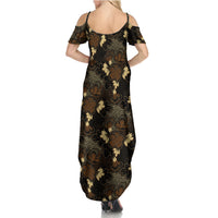 Javanese Batik Semen Family Matching Summer Maxi Dress and Hawaiian Shirt Indonesian Traditional Pattern