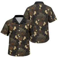 Javanese Batik Semen Family Matching Tank Maxi Dress and Hawaiian Shirt Indonesian Traditional Pattern LT01 Son's Shirt Black - Polynesian Pride