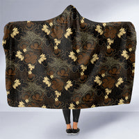 Javanese Batik Semen Hooded Blanket Indonesian Traditional Pattern LT01 One Size Black - Polynesian Pride