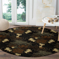 Javanese Batik Semen Round Carpet Indonesian Traditional Pattern LT01 - Polynesian Pride