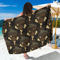 Javanese Batik Semen Sarong Indonesian Traditional Pattern LT01 One Size 44 x 66 inches Black - Polynesian Pride