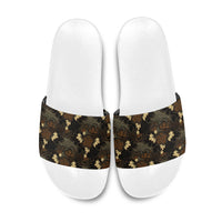 Javanese Batik Semen Slide Sandals Indonesian Traditional Pattern LT01 Black - Polynesian Pride