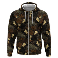 Javanese Batik Semen Zip Hoodie Indonesian Traditional Pattern