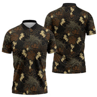 Javanese Batik Semen Zipper Polo Shirt Indonesian Traditional Pattern LT01 - Polynesian Pride