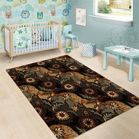 Batik Pedalaman Semen Lereng Style Area Rug Indonesian Traditional Pattern