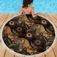 Batik Pedalaman Semen Lereng Style Beach Blanket Indonesian Traditional Pattern LT01 - Polynesian Pride