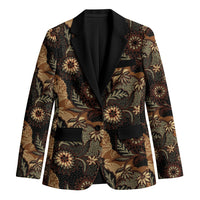 Batik Pedalaman Semen Lereng Style Blazer Indonesian Traditional Pattern LT01 Unisex Black - Polynesian Pride