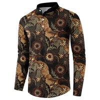 Batik Pedalaman Semen Lereng Style Button Sweatshirt Indonesian Traditional Pattern LT01 - Polynesian Pride