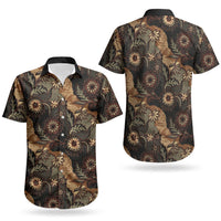 Batik Pedalaman Semen Lereng Style Couples Matching Tank Maxi Dress and Hawaiian Shirt Indonesian Traditional Pattern LT01 - Polynesian Pride