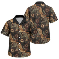 Batik Pedalaman Semen Lereng Style Family Matching Puletasi and Hawaiian Shirt Indonesian Traditional Pattern LT01 Son's Shirt Black - Polynesian Pride