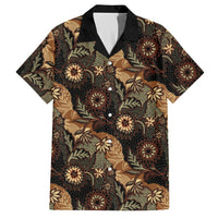 Batik Pedalaman Semen Lereng Style Hawaiian Shirt Indonesian Traditional Pattern LT01 Black - Polynesian Pride