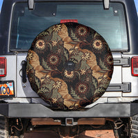 Batik Pedalaman Semen Lereng Style Spare Tire Cover Indonesian Traditional Pattern LT01 Black - Polynesian Pride