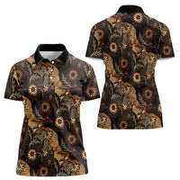 Batik Pedalaman Semen Lereng Style Women Polo Shirt Indonesian Traditional Pattern LT01 - Polynesian Pride