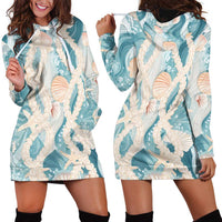 Hawaii Lei Seashells Starfish Hoodie Dress Fresh Summer Vibe LT01 - Polynesian Pride