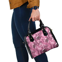 Hawaii Pink Tropical Leaves Shoulder Handbag - Polynesian Pride