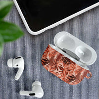 Hawaii Red Brown Tropical Leaves AirPods Case - Polynesian Pride