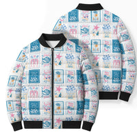 Hawaii Coastal Summer Postcard Bomber Puffer Jacket LT01 - Polynesian Pride
