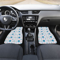 Hawaii Coastal Summer Postcard Car Mats LT01 Set 2pcs - Front Multicolor - Polynesian Pride