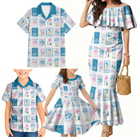 Hawaii Coastal Summer Postcard Family Matching Mermaid Dress and Hawaiian Shirt LT01 - Polynesian Pride