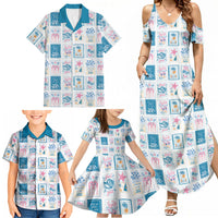 Hawaii Coastal Summer Postcard Family Matching Summer Maxi Dress and Hawaiian Shirt LT01 - Polynesian Pride