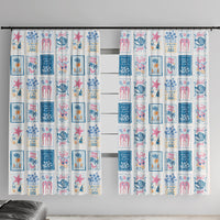 Hawaii Coastal Summer Postcard Window Curtain LT01 With Hooks Multicolor - Polynesian Pride