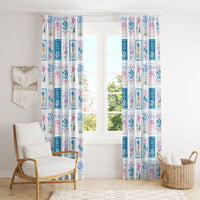 Hawaii Coastal Summer Postcard Window Curtain LT01 - Polynesian Pride
