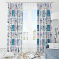 Hawaii Coastal Summer Postcard Window Curtain LT01 - Polynesian Pride