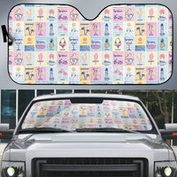 Aloha Summer Posters Grunge Textures Auto Sun Shade LT01 Multicolor - Polynesian Pride
