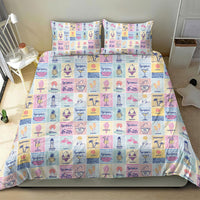 Aloha Summer Posters Grunge Textures Bedding Set LT01 - Polynesian Pride
