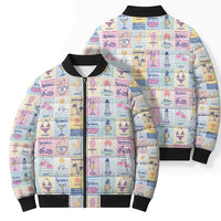 Aloha Summer Posters Grunge Textures Bomber Puffer Jacket LT01 - Polynesian Pride