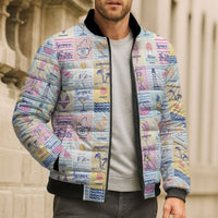 Aloha Summer Posters Grunge Textures Bomber Puffer Jacket LT01 - Polynesian Pride