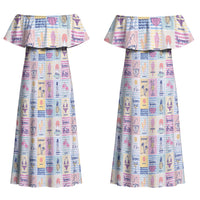 Aloha Summer Posters Grunge Textures Couples Matching Off Shoulder Maxi Dress and Hawaiian Shirt LT01 - Polynesian Pride