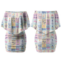 Aloha Summer Posters Grunge Textures Couples Matching Off Shoulder Short Dress and Hawaiian Shirt LT01 - Polynesian Pride