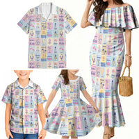 Aloha Summer Posters Grunge Textures Family Matching Mermaid Dress and Hawaiian Shirt LT01 - Polynesian Pride