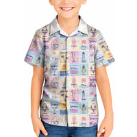 Aloha Summer Posters Grunge Textures Kid Hawaiian Shirt LT01 Kid Multicolor - Polynesian Pride