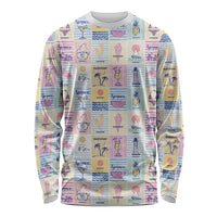 Aloha Summer Posters Grunge Textures Long Sleeve Shirt LT01 Unisex Multicolor - Polynesian Pride