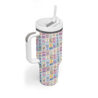 Aloha Summer Posters Grunge Textures Tumbler With Handle LT01 - Polynesian Pride