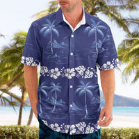 Blue Hawaii Palm Tree Hibiscus Hawaiian Shirt Fantasy Summer Vibe LT01 - Polynesian Pride