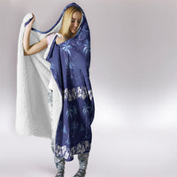 Blue Hawaii Palm Tree Hibiscus Hooded Blanket Fantasy Summer Vibe LT01 - Polynesian Pride