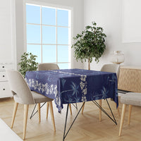 Blue Hawaii Palm Tree Hibiscus Tablecloth Fantasy Summer Vibe LT01 - Polynesian Pride