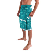 Cyan Hawaii Palm Tree Hibiscus Lavalava Fantasy Summer Vibe LT01 - Polynesian Pride