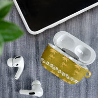 Yellow Hawaii Palm Tree Hibiscus AirPods Case Fantasy Summer Vibe LT01 - Polynesian Pride