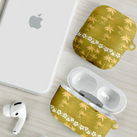 Yellow Hawaii Palm Tree Hibiscus AirPods Case Fantasy Summer Vibe LT01 - Polynesian Pride