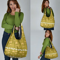 Yellow Hawaii Palm Tree Hibiscus Grocery Bag Fantasy Summer Vibe LT01 - Polynesian Pride