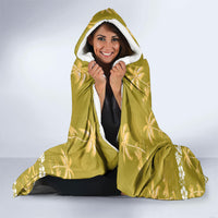 Yellow Hawaii Palm Tree Hibiscus Hooded Blanket Fantasy Summer Vibe LT01 - Polynesian Pride