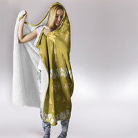 Yellow Hawaii Palm Tree Hibiscus Hooded Blanket Fantasy Summer Vibe LT01 - Polynesian Pride