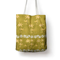Yellow Hawaii Palm Tree Hibiscus Tote Bag Fantasy Summer Vibe LT01 - Polynesian Pride