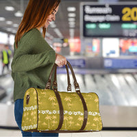 Yellow Hawaii Palm Tree Hibiscus Travel Bag Fantasy Summer Vibe